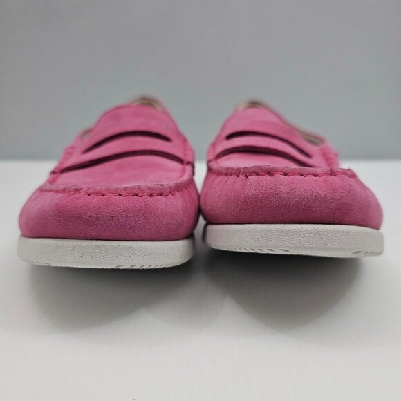 Mephisto Volga Loafer Moccasin Womens 10 Raspberry Pink Suede Soft Air Comfort - Picture 6 of 14